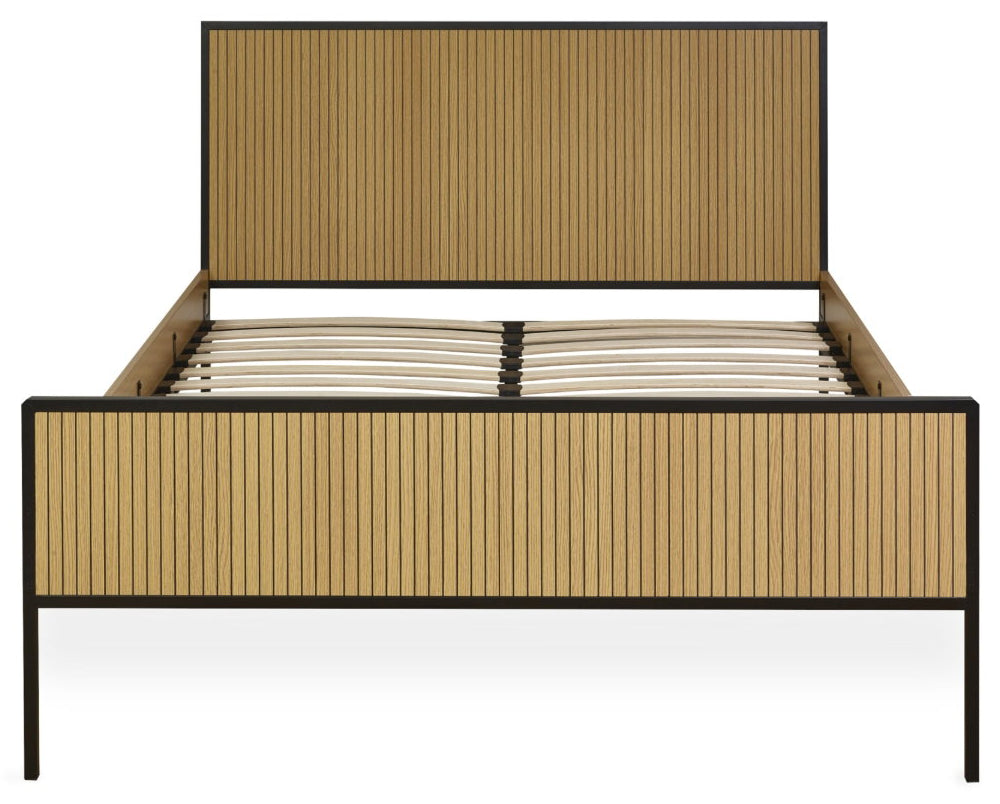 Sian Oak Effect Double Bed Frame without mattress