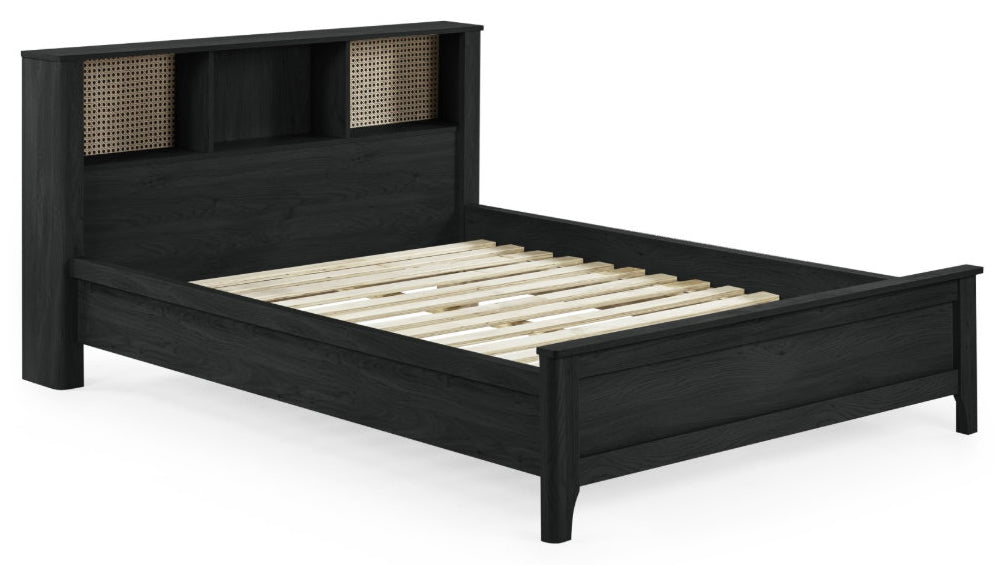 Sidney Black Ash Double Bed Frame front view
