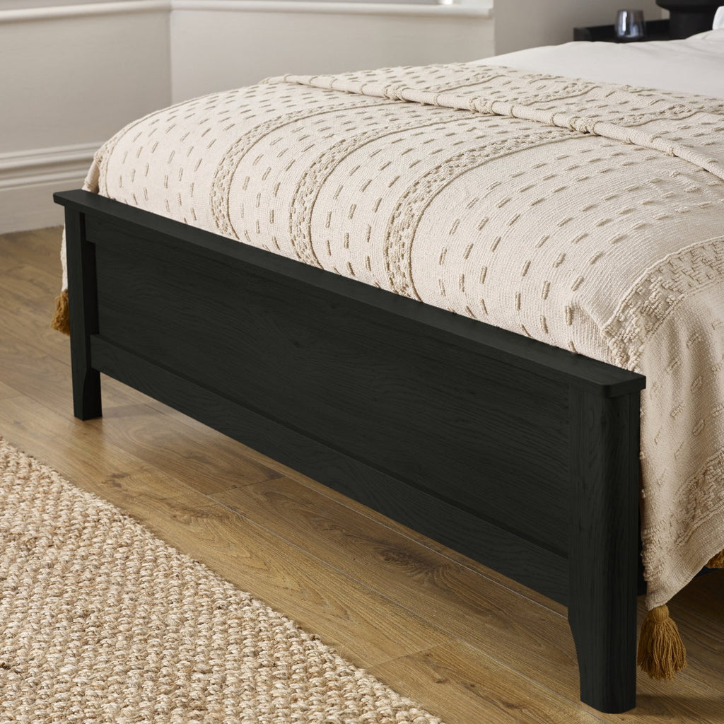 Sidney black ash rattan-effect headboard panel