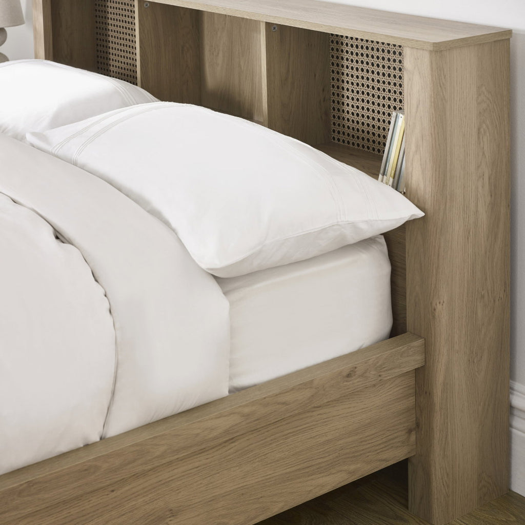Sidney bookcase headboard shelving detail