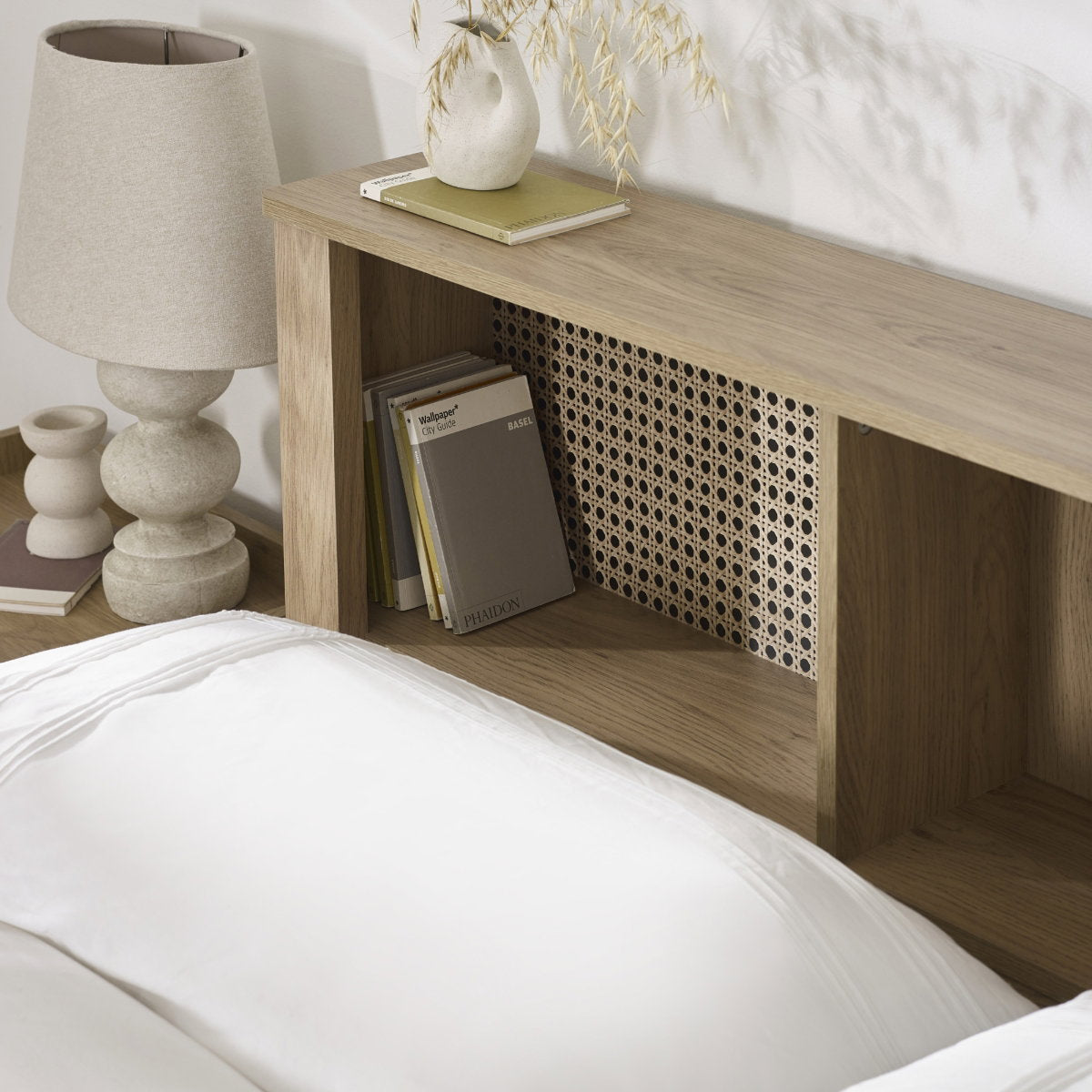 Sidney Oak Effect Double Bed Frame close up