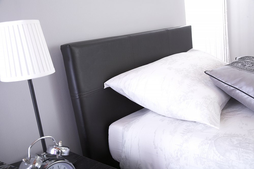 Side Lift Ottoman Storage Black Double Bed Frame