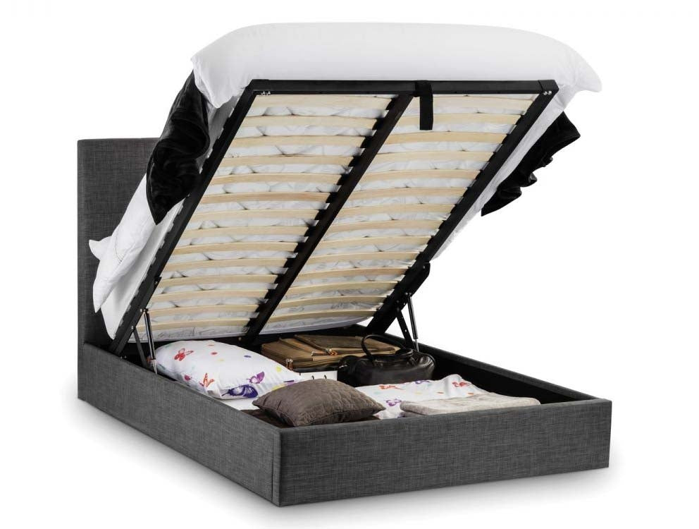 Solihull Slate Grey Double Ottoman Bed Frame