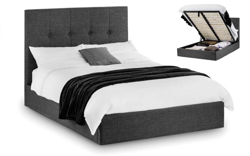 Solihull Slate Grey Double Ottoman Bed Frame