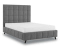 Square Grey Boucle King Size Bed Frame