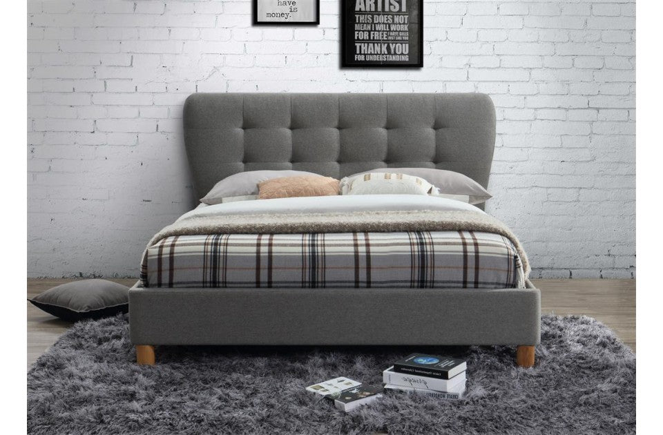 Stockland Grey Fabric Three Quarter Contemporary Bed Frame
