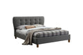Stockland Grey Fabric King Size Contemporary Bed Frame