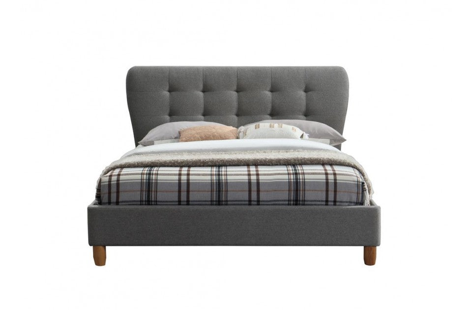 Stockland Grey Fabric King Size Contemporary Bed Frame