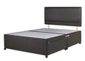 Superior Super Kingsize Divan Bed Base Charcoal Fabric
