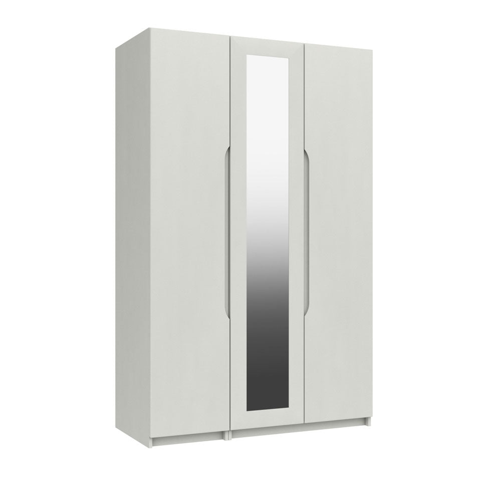 Sutton Alpine White High Gloss 3 Door Robe With Mirror