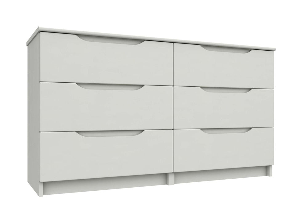 Sutton Alpine White High Gloss 3 Drawer Double Chest