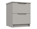 Sutton Cashmere Grey High Gloss 2 Drawer Bedside