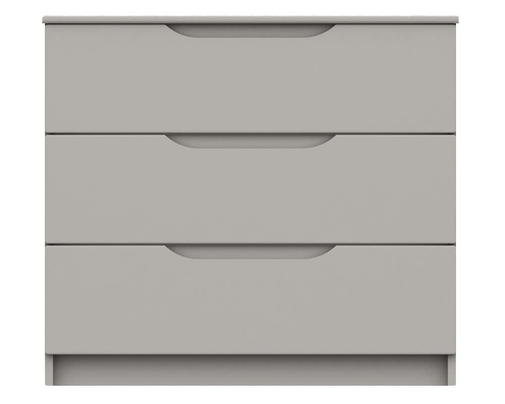 Sutton Cashmere Grey High Gloss 3 Drawer Chest