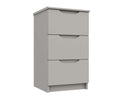 Sutton Cashmere Grey High Gloss 3 Drawer Bedside