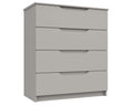 Sutton Cashmere Grey High Gloss 4 Drawer Chest