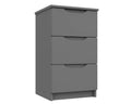Sutton Dust Grey High Gloss 3 Drawer Bedside