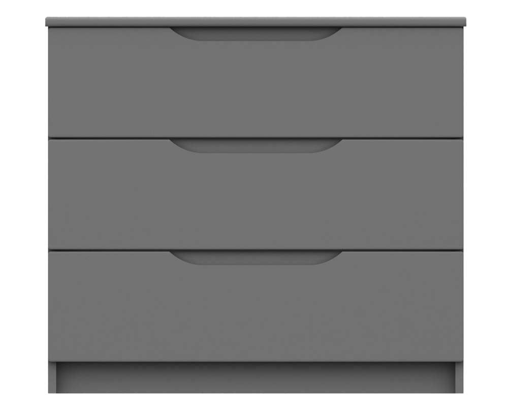 Sutton Dust Grey High Gloss 3 Drawer Chest