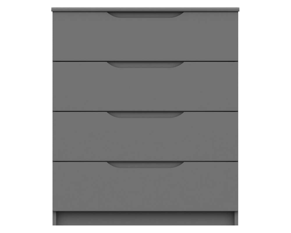 Sutton Dust Grey High Gloss 4 Drawer Chest