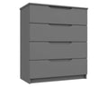 Sutton Dust Grey High Gloss 4 Drawer Chest
