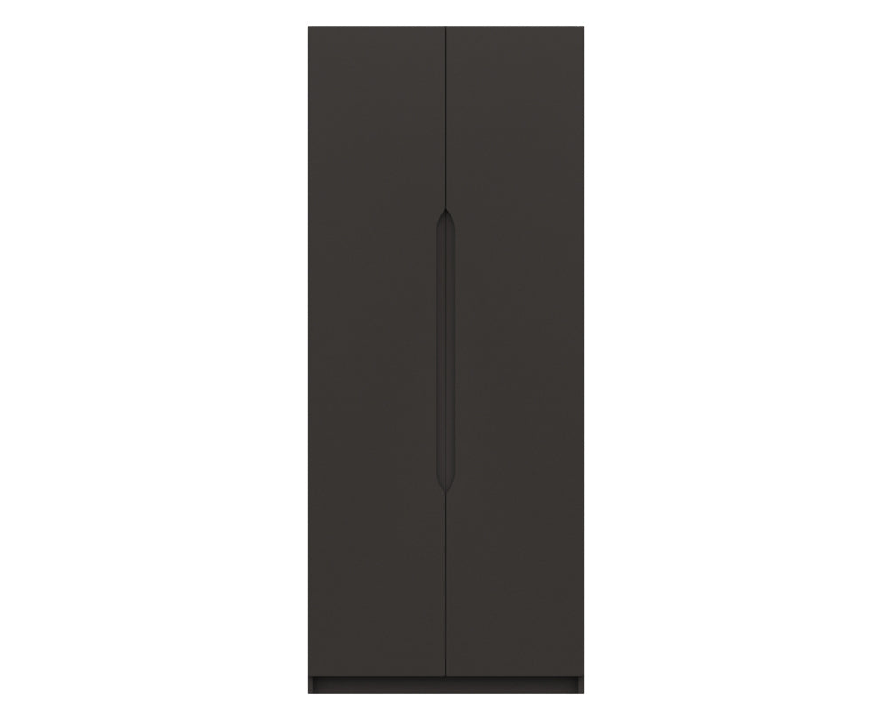 Sutton Graphite Grey High Gloss 2 Door Wardrobe