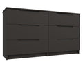 Sutton Graphite Grey High Gloss 3 Drawer Double Chest