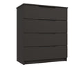 Sutton Graphite Grey High Gloss 4 Drawer Chest