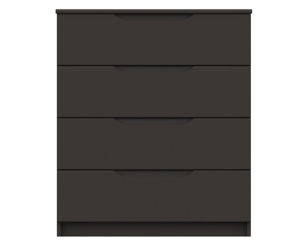 Sutton Graphite Grey High Gloss 4 Drawer Chest