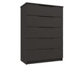 Sutton Graphite Grey High Gloss 5 Drawer Chest