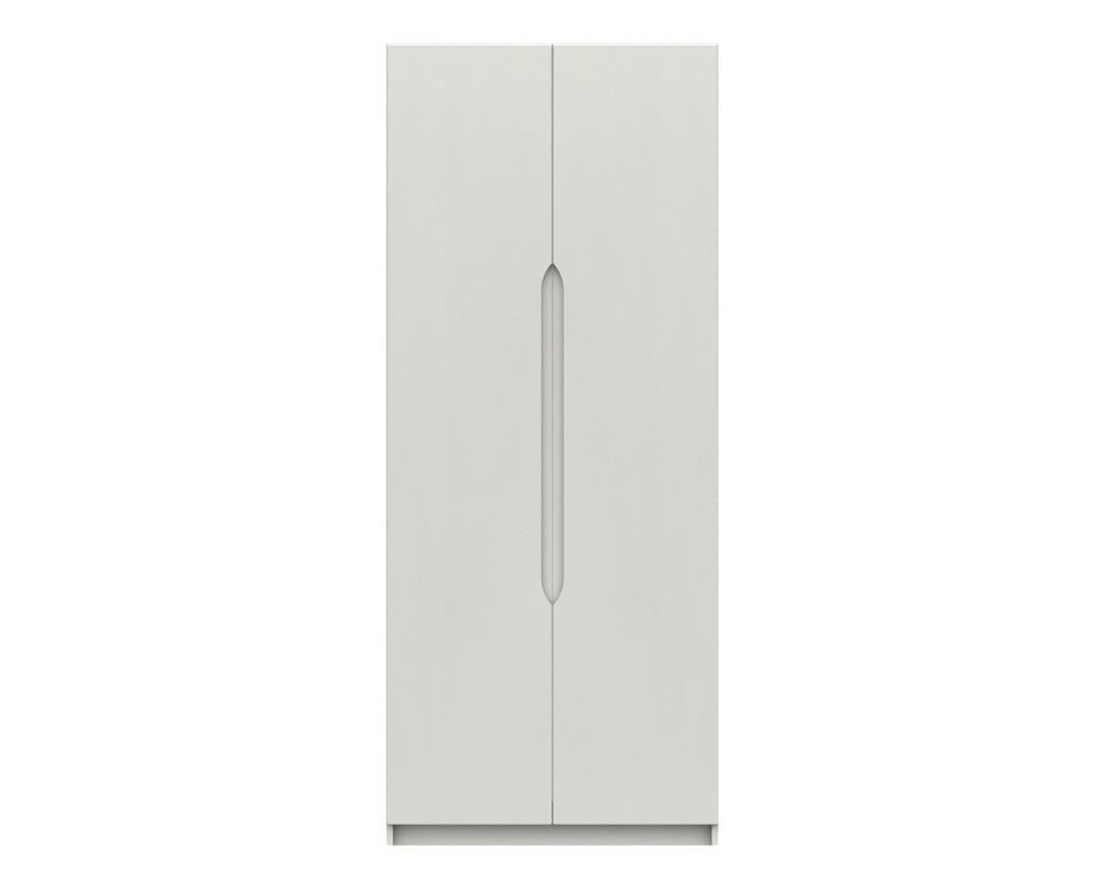 Sutton Alpine White High Gloss 2 Door Robe