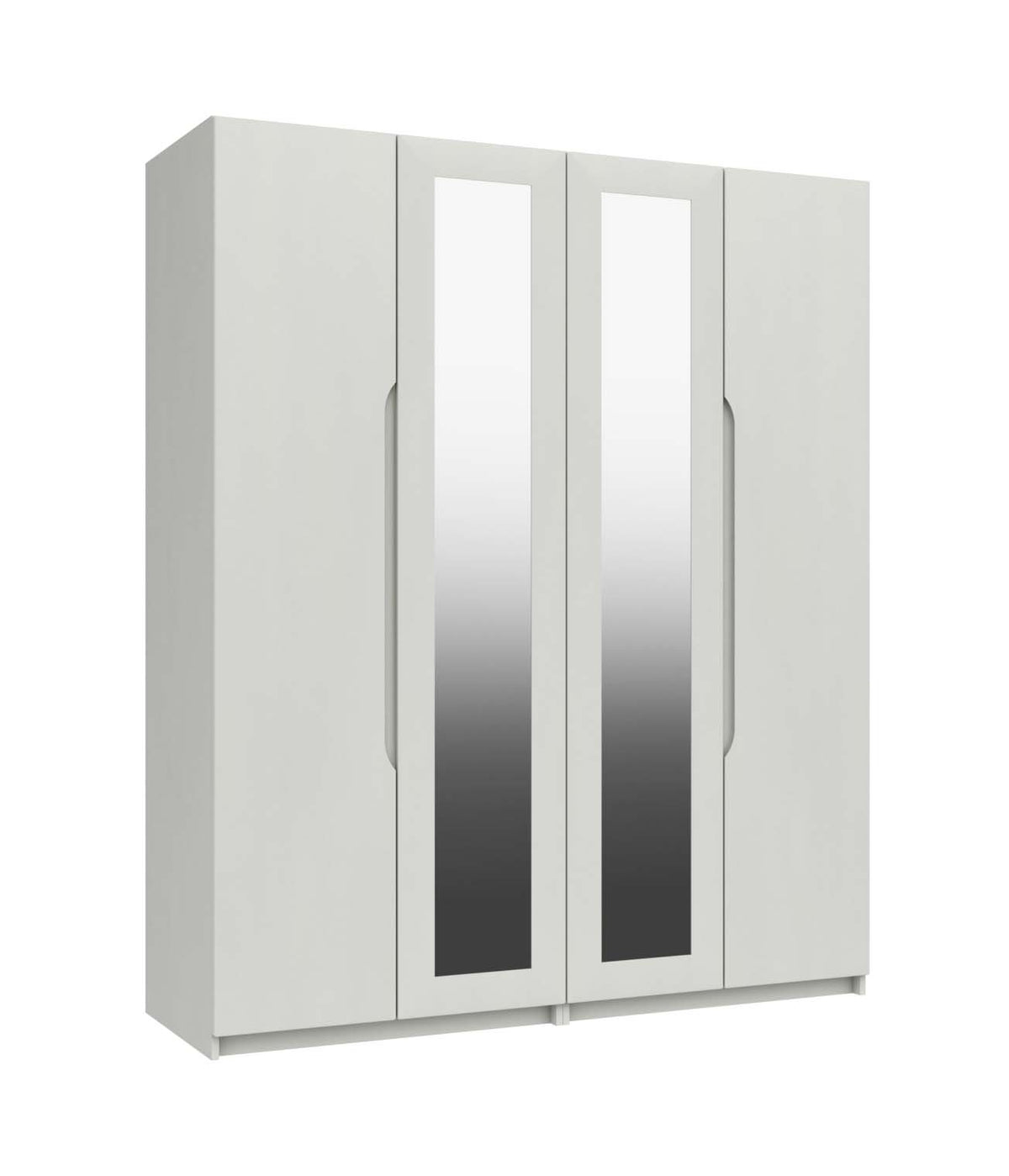 Sutton Alpine White High Gloss 4 Door Robe With Mirrors