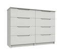 Sutton Alpine White High Gloss 4 Drawer Double Chest