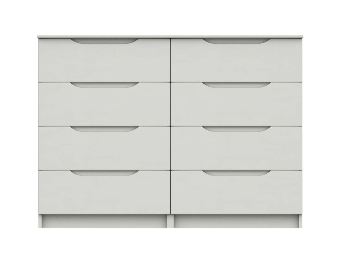 Sutton Alpine White High Gloss 4 Drawer Double Chest