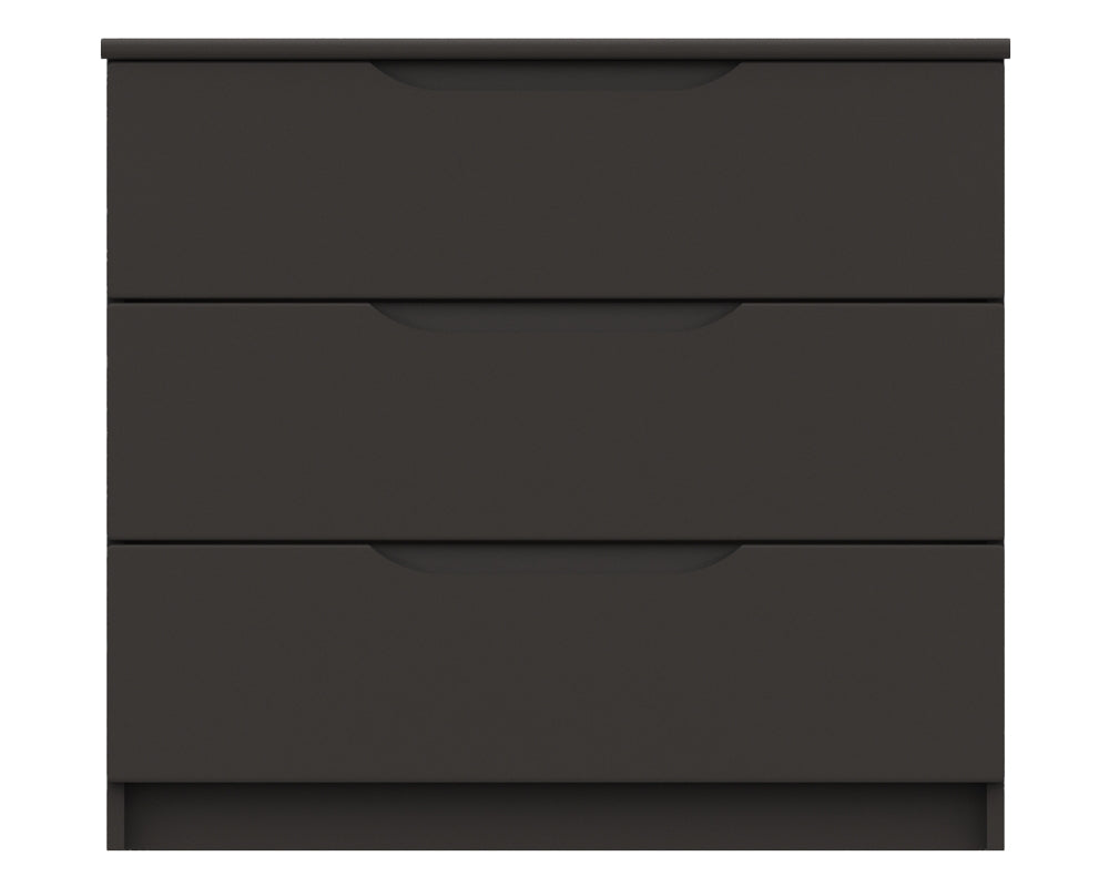 Sutton Graphite Grey High Gloss 3 Drawer Chest