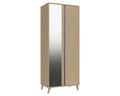 Thames Natural Oak 2 Door Wardrobe With Mirror