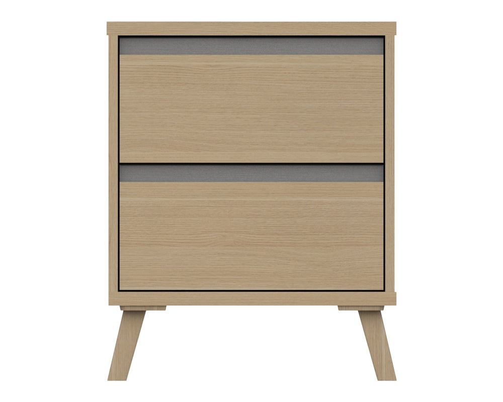 Thames Natural Oak 2 Drawer Bedside