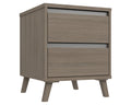 Thames Grey Oak 2 Drawer Bedside