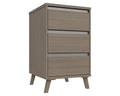 Thames Grey Oak 3 Drawer Bedside