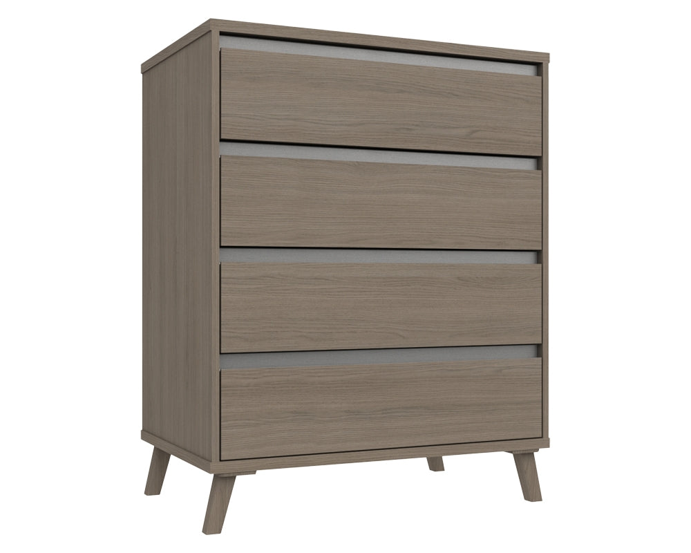 Thames Grey Oak 4 Drawer Chest