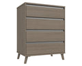 Thames Grey Oak 4 Drawer Chest