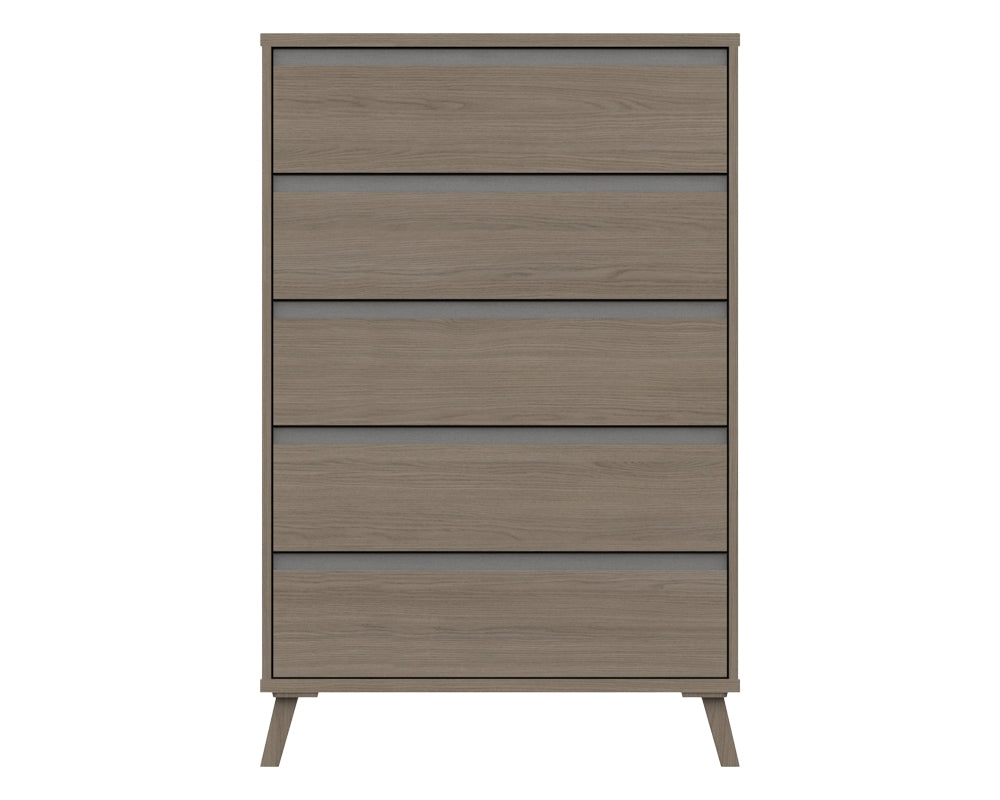 Thames Grey Oak 5 Drawer Chest
