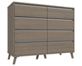 Thames Grey Oak 4 Drawer Double Chest