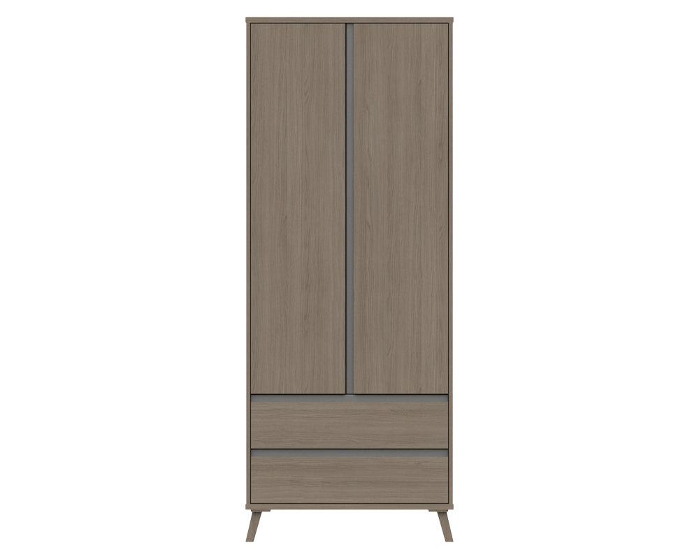 Thames Grey Oak 2 Door Combi Wardrobe