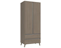 Thames Grey Oak 2 Door Combi Wardrobe