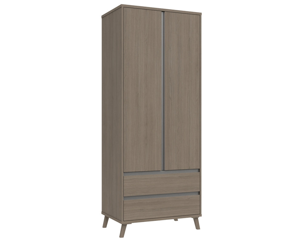 Thames Grey Oak 2 Door Combi Wardrobe