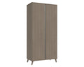 Thames Grey Oak 2 Door Wardrobe Extra Wide