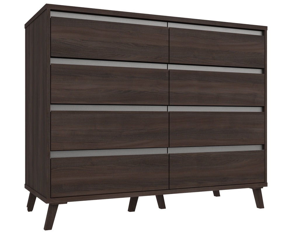 Thames Truffle Oak 4 Drawer Double Chest