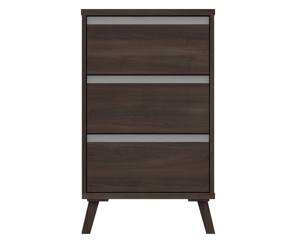 Thames Truffle Oak 3 Drawer Bedside