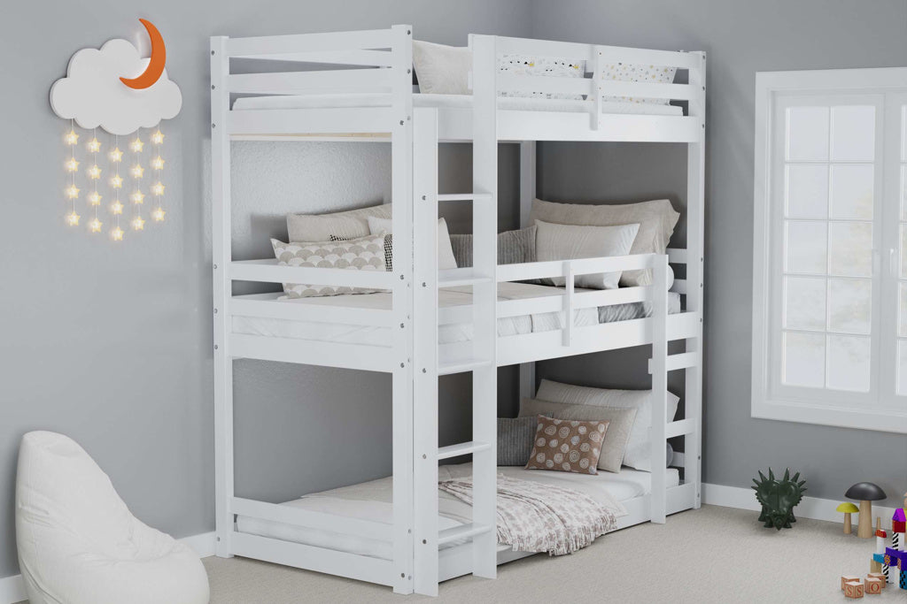 Teresa Triple Bunk Bed in a bedroom