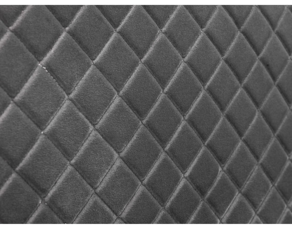 Triple Diamond grey velvet close up