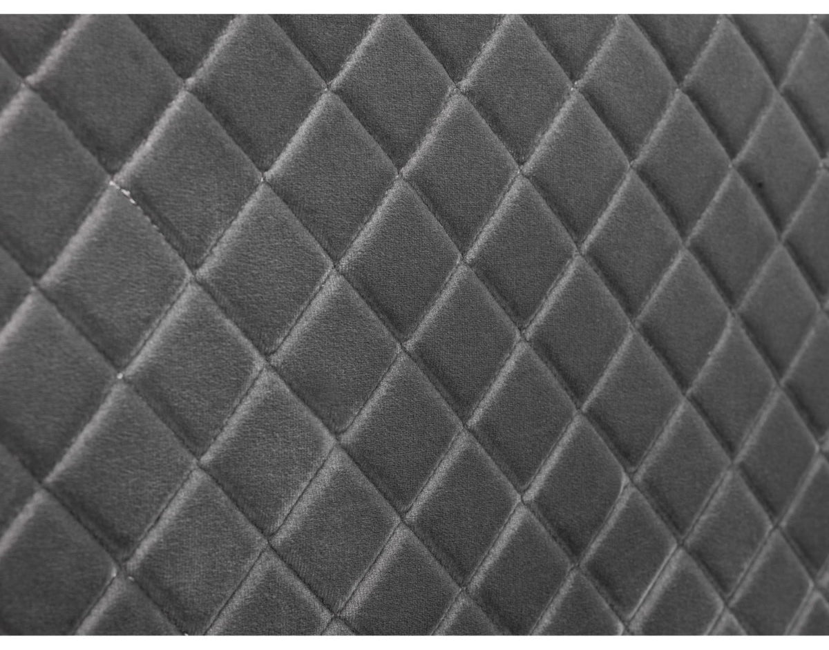 Triple Diamond grey velvet close up